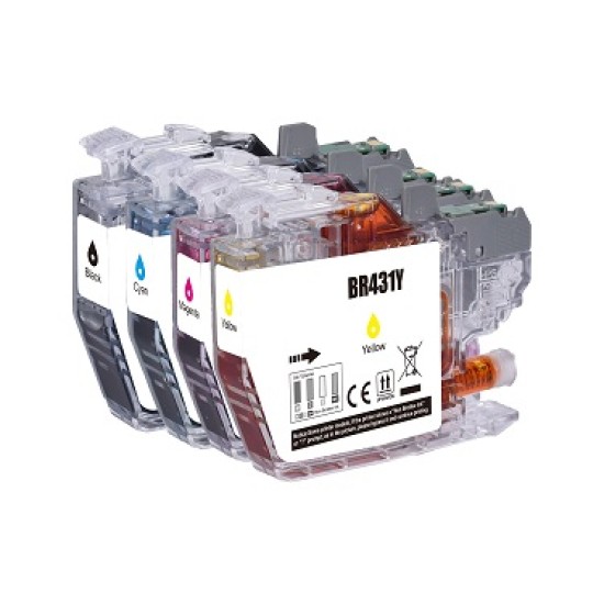 Brother LC431 CYAN Ink Cartridges Compatible